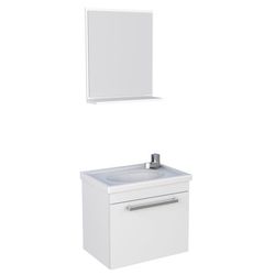 Kit Gabinete com espelheira Ágata 45cm Branco Cozi... - Degraus Materiais de Construção