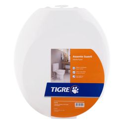 Assento Sanitário Almofadado Tigre Suavit Branco - Degraus Materiais de Construção