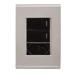 INTERRUPTOR 2T SIMPLES + TOMADA 10A LIZ FENDI COM ... - Degraus Materiais de Construção
