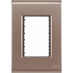 Placa 3 Módulos 4x2 Tramontina Liz Ouro Velho - Degraus Materiais de Construção