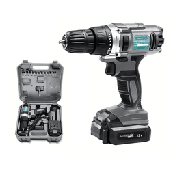 Parafusadeira Furadeira 12v 16 Pçs Bateria Maleta ... - Degraus Materiais de Construção