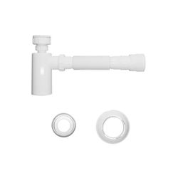 Sifão Pia Lavatorio Com Copo Branco Completo Bluki... - Degraus Materiais de Construção
