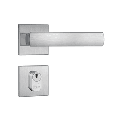 Fechadura Externa 803/35 Roseta Quadrada Inox Esco... - Degraus Materiais de Construção