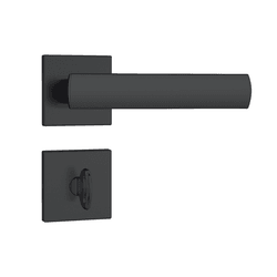 Fechadura Banheiro WC 823/35 Roseta Quadrada Preto... - Degraus Materiais de Construção