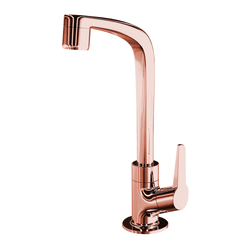 Torneira Abs Lavatório Flatt Rosê Gold 1195 F71 Lo... - Degraus Materiais de Construção