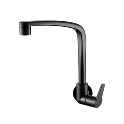 Torneira Abs Cozinha Parede Flatt Preto Fosco 1168... - Degraus Materiais de Construção