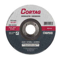Disco de Corte Desbaste 115 Mm 4.1/2x1/4 7/8