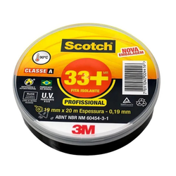 Fita Isolante 3m Scotch 33+ 19 mm x 20 m - Degraus Materiais de Construção