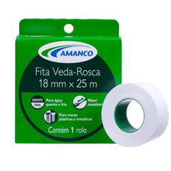 Fita Veda Rosca de 18mm x 25m Amanco Wavin - Degraus Materiais de Construção
