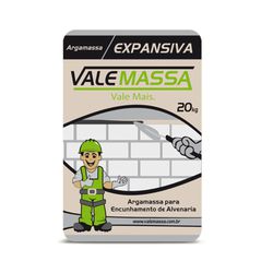 ARGAMASSA VALEMASSA EXPANSIVA 20KG - Degraus Materiais de Construção