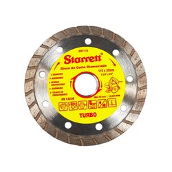 Disco Diamantado Turbo 110mm Furo 20mm Starret - Degraus Materiais de Construção