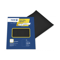 Kit Com 25 Lixa Ferro Tigre Ref.700 Grão P100 - Degraus Materiais de Construção