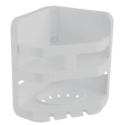 Cantoneira Porta Shampoo Plástica Saboneteira Bran... - Degraus Materiais de Construção