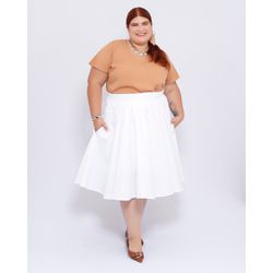 Blusa Social Clássica Caramelo - Plus Size - DELPHINA