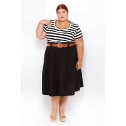 Saia Algodão Preta - Plus Size - DELPHINA