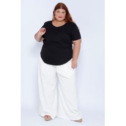 Blusa Malha Algodão Pima Preta - Plus Size - DELPHINA