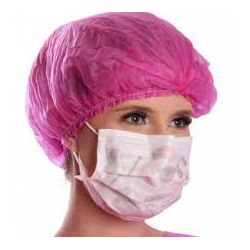 Touca Descartável Sanfonada Rosa 100 un | Protclea... - DERMABLADING