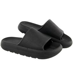 Chinelo Nuvem Anatômico Macio Ortopédico Flexível Confortável Preto - KRN SHOES | Calçados Casuais