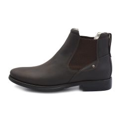 Botina Masculina Extremo Conforto em Couro Legítimo Fóssil Café - KRN SHOES | Calçados Casuais