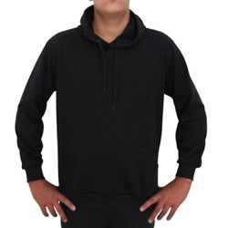 Blusa Avulsa Moletom Masculino Canguru com Capuz Preto - KRN SHOES | Calçados Casuais