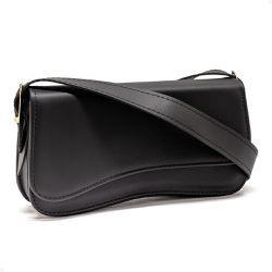 Bolsa Feminina Baguete Média Preta - KRN SHOES | Calçados Casuais