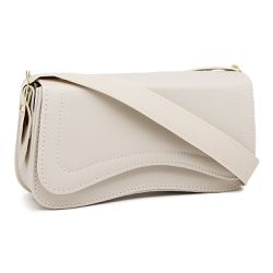 Bolsa Feminina Baguete Ombro Média Off White - KRN SHOES | Calçados Casuais