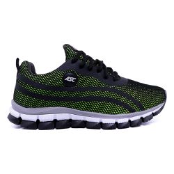 Tênis Esportivo Academia Preto e Verde - KRN SHOES | Calçados Casuais