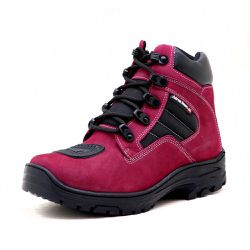 Bota Adventure estilo Trekking Couro Nobuck Legítimo Rosa - KRN SHOES | Calçados Casuais