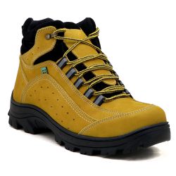 Bota Adventure Couro Legítimo Mostarda - KRN SHOES | Calçados Casuais