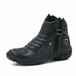 Bota Motociclista Cano Curto Couro Legítimo Preto - KRN SHOES | Calçados Casuais