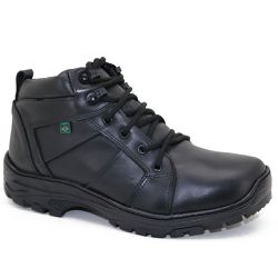 Bota Militar Motociclista Couro Latego Preto - KRN SHOES | Calçados Casuais