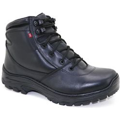 Coturno Militar Cano Baixo Couro Legítimo Unissex Preto - KRN SHOES | Calçados Casuais