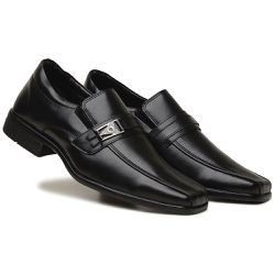 Sapato Social Masculino Sintético Preto - KRN SHOES | Calçados Casuais