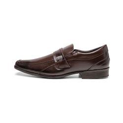 Sapato Masculino Social Sintético Tamanho Especial Café - KRN SHOES | Calçados Casuais