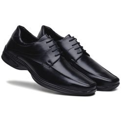 Sapato Social Masculino Couro Sintético Preto - KRN SHOES | Calçados Casuais
