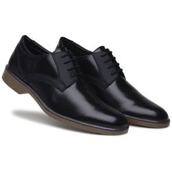 Sapato Social Masculino Couro Sintético Confort Preto - KRN SHOES | Calçados Casuais