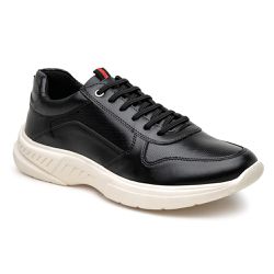 Sapatênis Casual Masculino Sintético Preto - KRN SHOES | Calçados Casuais