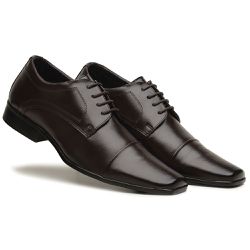 Sapato Social Masculino Sintético Café - KRN SHOES | Calçados Casuais