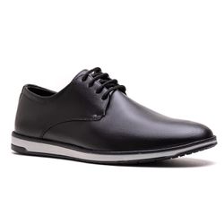 Sapato Derby Masculino Casual Esporte Fino Preto - KRN SHOES | Calçados Casuais