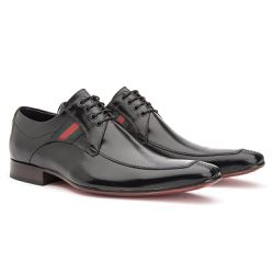 Sapato Social Masculino Derby Clássico Amarrar Solado Couro Preto - KRN SHOES | Calçados Casuais