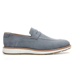 Sapato Casual Masculino Camurça Jeans - KRN SHOES | Calçados Casuais