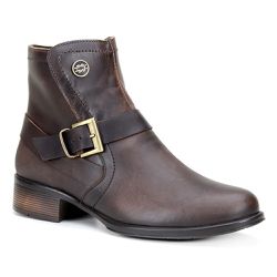 Bota Feminina Montaria Cano Curto Couro Legítimo Café - KRN SHOES | Calçados Casuais