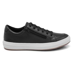 Sapatênis Masculino Casual Solado Trones Borracha Couro Legítimo Preto - KRN SHOES | Calçados Casuais