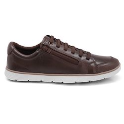 Sapatênis Masculino Casual Solado Viking Borracha Couro Legítimo Café - KRN SHOES | Calçados Casuais