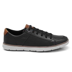 Sapatênis Masculino Casual Solado Viking Couro Legítimo Preto - KRN SHOES | Calçados Casuais