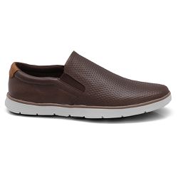 Slip On Casual Viking Solado Borracha Couro Legítimo Café - KRN SHOES | Calçados Casuais