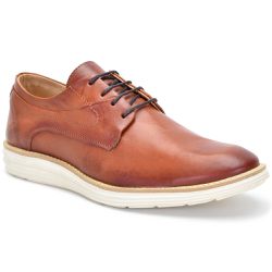 Sapato Masculino Casual Sola Ultra Leve Couro Legítimo Whisky - KRN SHOES | Calçados Casuais