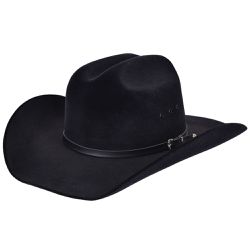 Chapéu Masculino Estilo Americano Couro Legítimo Preto - KRN SHOES | Calçados Casuais