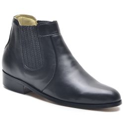 Bota Social Masculina Couro Mestiço Carneiro Sola em Couro Preto - KRN SHOES | Calçados Casuais