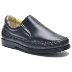 Sapato Masculino Conforto Couro Floater Preto - KRN SHOES | Calçados Casuais